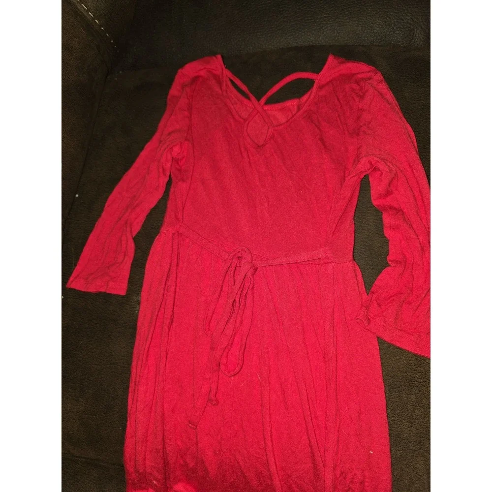 Justice holiday‎ Christmas pugicorn red dress size 6 7 dog